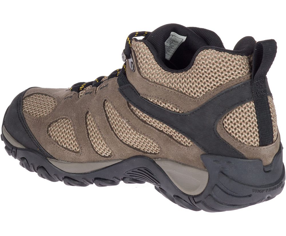Merrell Hiking Boots Brown - Yokota 2 Mid Waterproof Wide Width - Mens 30OUZBRSC